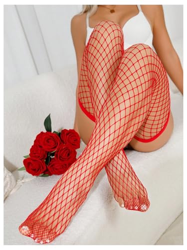 Image of WDIRARA Women's Leopard Fishnet Thigh High Stockings Sheer Party Club Tights