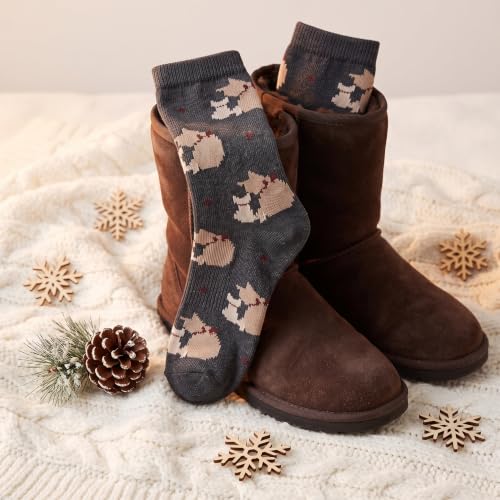Image of Tipi Toe Women's 6 Pairs Winter Boot Socks - Soft Cotton Blend Warm Crew Socks Size 9-11