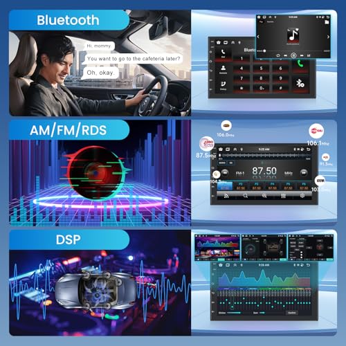 Hodozzy 8 Kärnor 6G+128G Android Bilradio med 7" Pekskärm