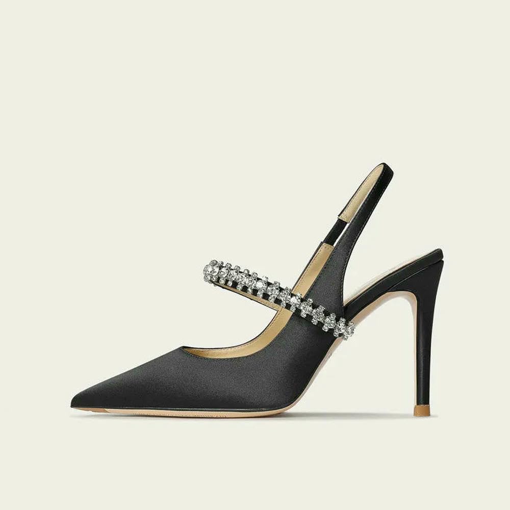 SYJYM Chaussures à talons hauts pointus avec bandeau et sandales pour femme