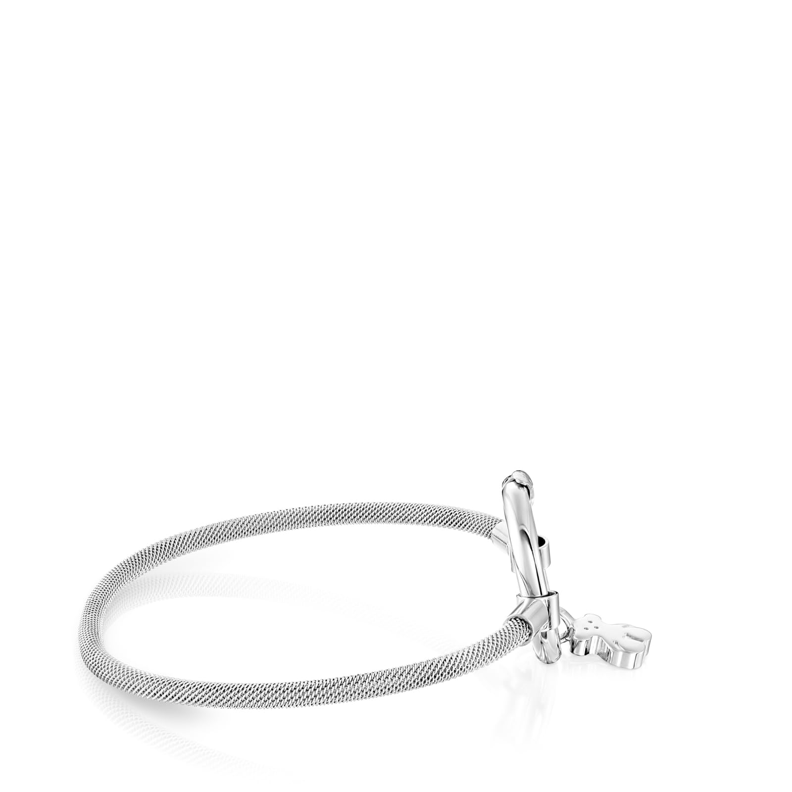 TOUS Pulsera para Mujer de Plata de Primera Ley y Acero, Colección Hold
