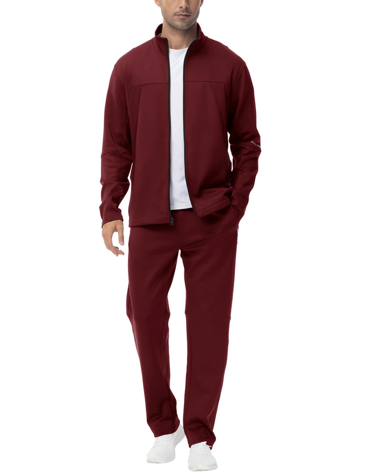 Men's Tracksuits 2 Piece Running Sports Sweatsuits For Men Full Zip Athletic Jackets and…