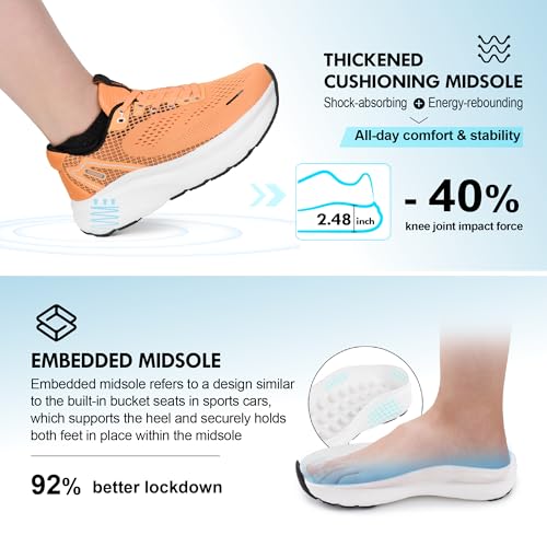Image of JACKSHIBO Wide Toe Box Shoes Women Arch Support Zero Drop Wide Sneakers | Orthopedic, Plantar Fasciitis, Running, Walking, Athletic, Tennis, Gym, Workout, Supportive, Width, Cushion, Thick Sole