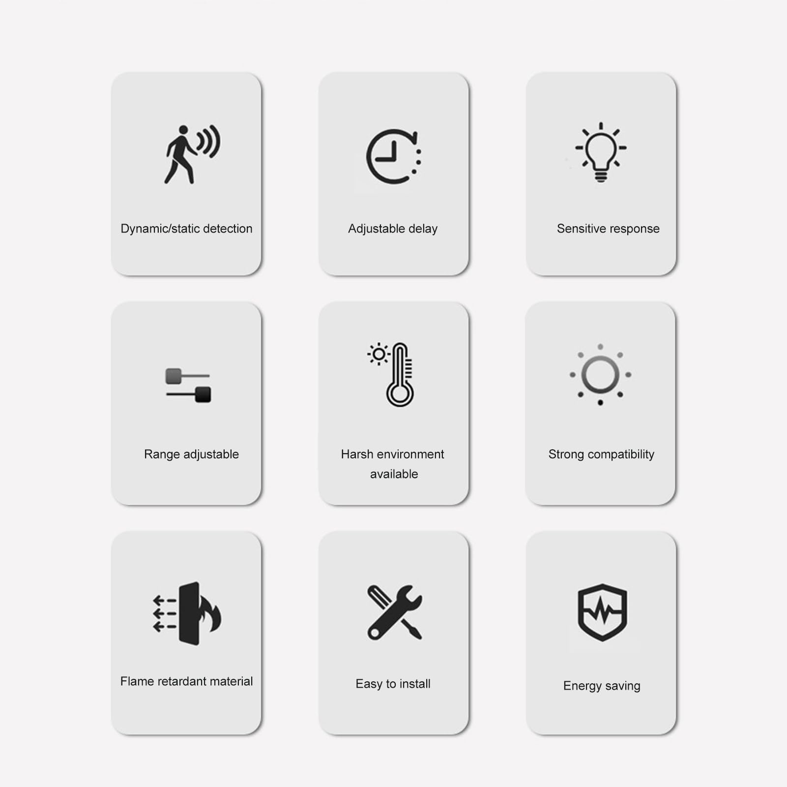 Human Presence Sensor, Adjustable 24GHZ Motion Detection, Millimeter Wave Presence Sensor for Ceiling Light Switch, Detection Human Movement, Light Control, Breathing