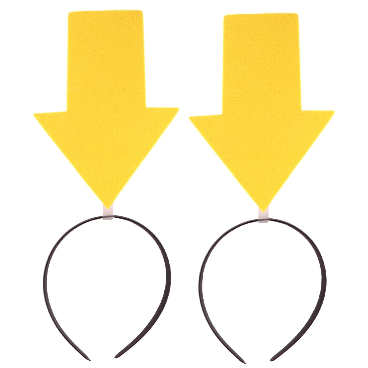 FOMIYES Arrow Headband 2pcs Funny Arrow Hair Band Elastic Hair Hoop with Arrowhead Creative Head Boppers Headdress Women Girls Halloween Hair Accessories Yellow