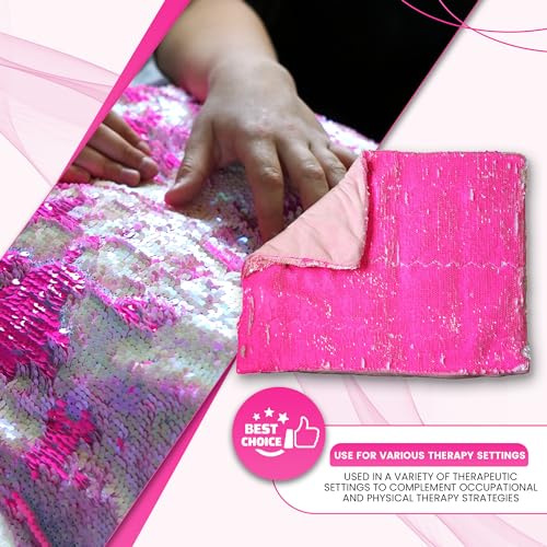 Weighted Lap Pad for Kids - 5lb Sensory Lap Blanket with Sequin Flip Fabric for Tactile Stimulation Engagement - Sensory Companion for Everyday Use - Image 6