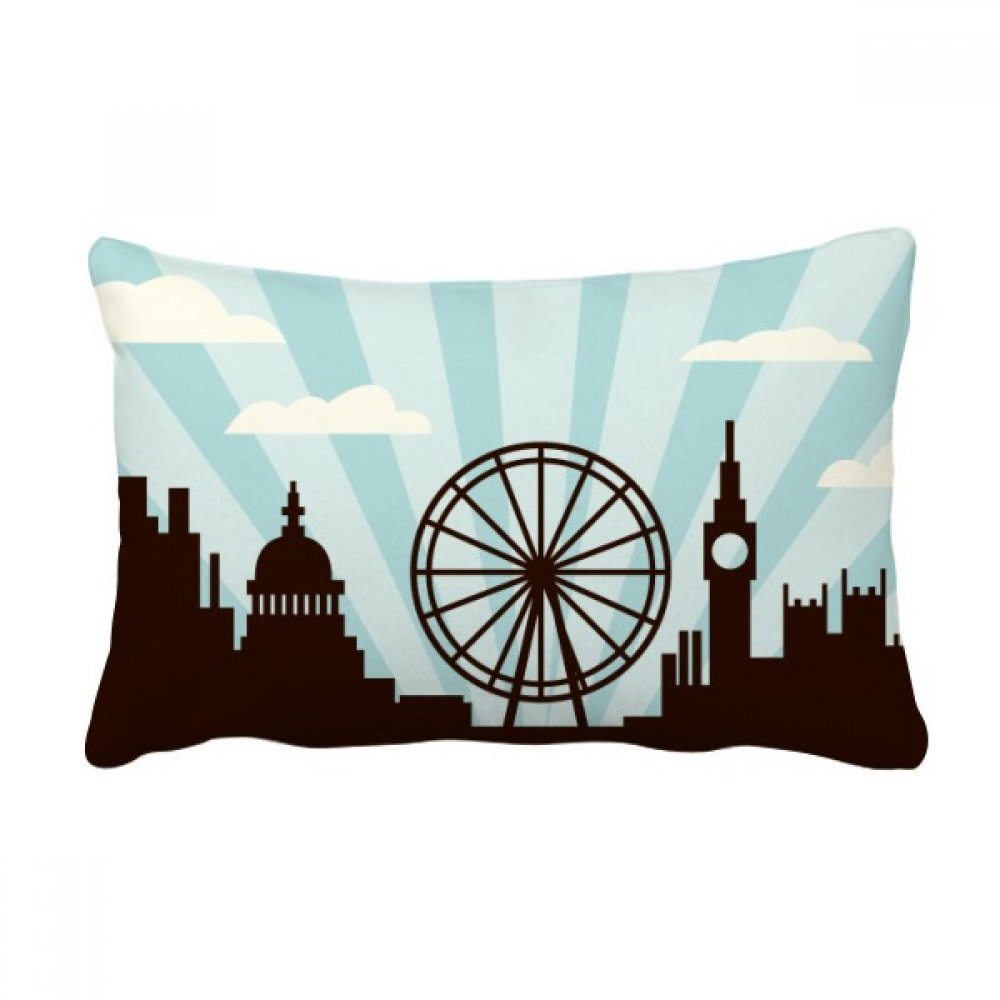 Oreiller lombaire Londres multicolore pour une décoration de salon cosy