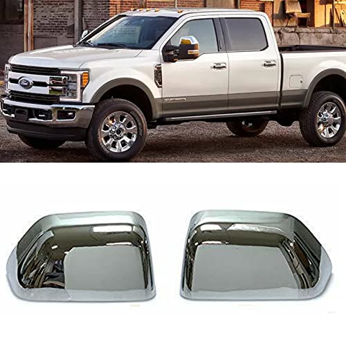 Coques de rétroviseur chromées Ford F250 F350 2017-2020 finition miroir haut de gamme