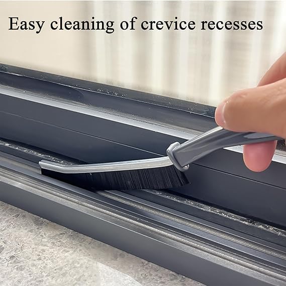 (Pack of 2) Gap Cleaning Brush,Bathroom Gap Cleaning Brush,Clean The Dead Corners of Kitchen Tiles,Multifunctional Window Slots,Multi-Purpose Door Window Track Deep Cleaning Brush 1