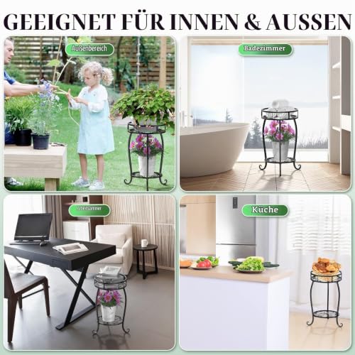 STLOVe Metall Pflanzenständer 2 Stufige Pflanzenständer Blumentopfständer, Dekorieren pflanzen ständer Platzersparnis… – Ansicht 6