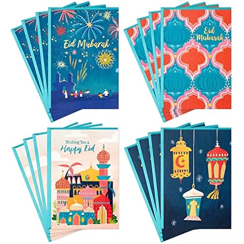 Hallmark Eid Mubarak Cards Assortment (16 Cards) Cover
