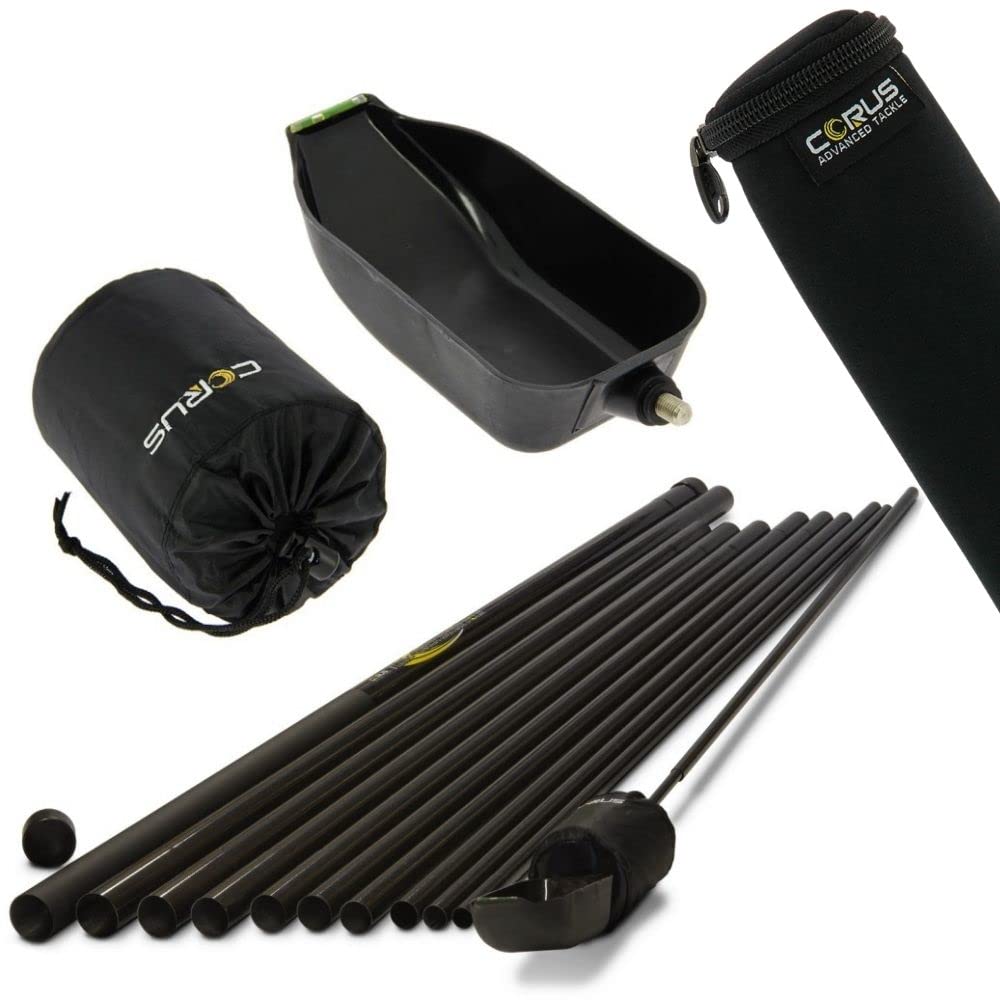 Corus18m Baiting Pole Tackle And Bait Includes Spoon Float And Neoprene Case