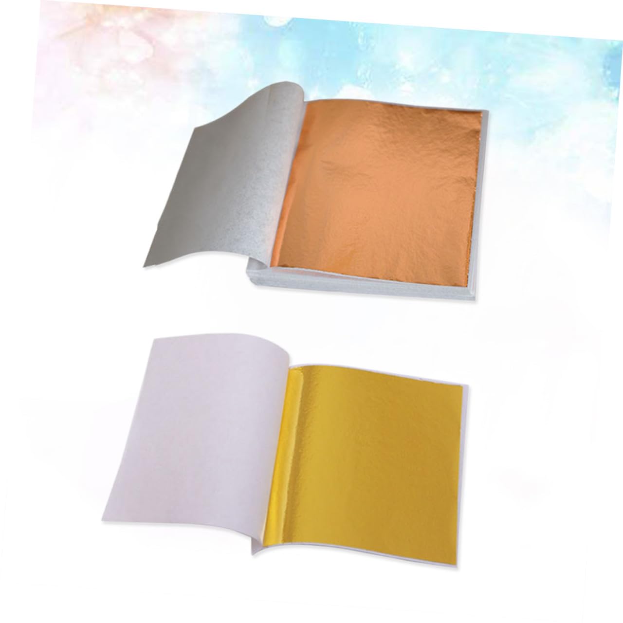 Lurrose 600blätter Imitations-Gold Und Roségoldfolie Für Basteln Nagelkunst Dekoration Und Gilding Für Kunstprojekte Und -kreationen