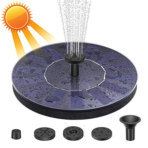 Electop Solar Fountain, Upgraded Solar Powered Bird Bath Fountain Pump Floating Solar Panel Water Pump Fountain Kit for Garden Decoration, Small Pond, Pool, Fish Tank, Aquarium