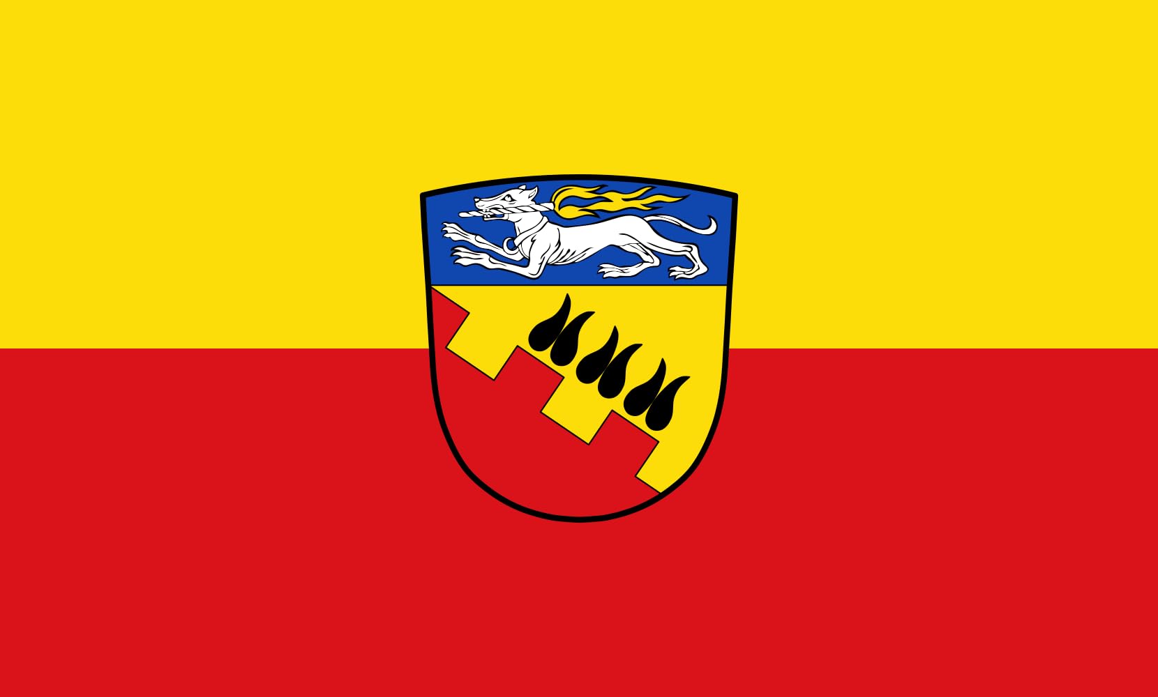 Drapeau Medlingen grand format 90x150cm - Pavillon paysage 1.35m² pour extérieur et mairie
