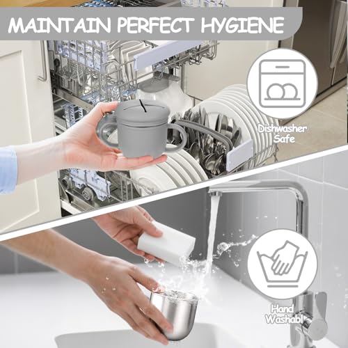Image of Mity rain Stainless Steel Snack Containers, 4-in-1 Spill Proof