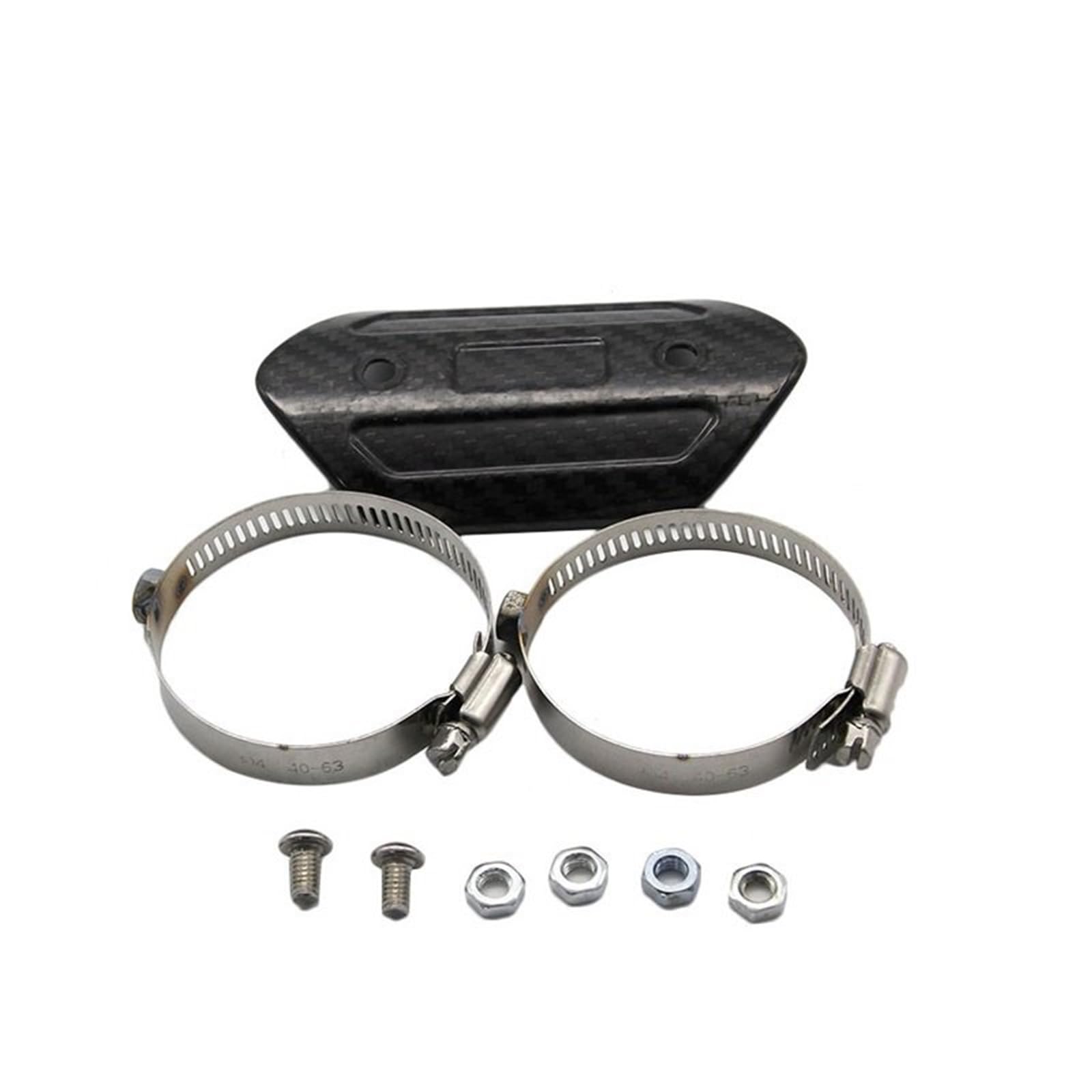 Scudo Termico Copertura protettiva anti-scottatura in fibra di carbonio per scarico moto universale,protezione anti-scottatura per scarico