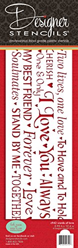 Cookie Stencils by Julia Usher | Love 2 | Prettier Plaques 5 Stencil Set