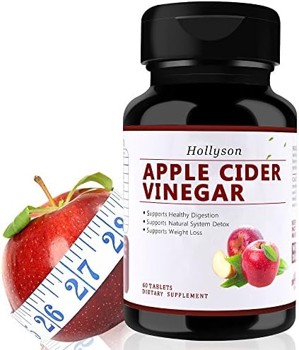 Apple Cider Vinegar Pills, Weight Loss, Digestion & Detox Support, Premium-Non-GMO and Organic Formula, All Natural Cleanse for Men & Women 1000 mg- 60 Pills