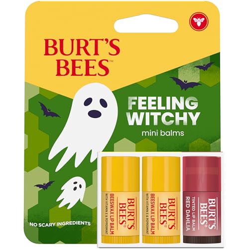 Burt's Bees Feeling Witchy Halloween Minis Classic Beeswax and Red Dahlia Tinted Lip Balm Gift Set, 100% Natural Origin Lip Care, 3 Tubes, 0.049 Oz. (Package May Vary) - image 6