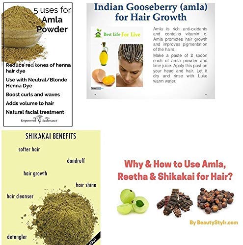 Polvo Reetha, Amla, Shikakai y Mehandi 400g miniatura 7