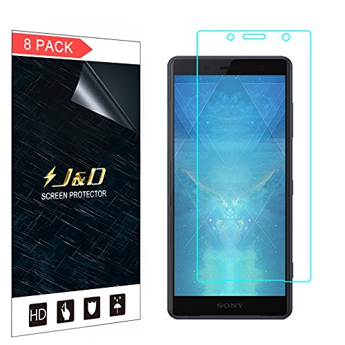 J&D Compatible for Sony Xperia XZ2 Premium Screen Protector (8-Pack), Not Full Coverage, HD Clear Protective Film Shield Screen Protector for Xperia XZ2 Premium (Not for Sony XZ2)