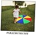 WOONEKY 2M Rainbow Parachutes for Diameter Equipment for Preschool Learning Activities Team Game for S Gymnastic Cooperative Play