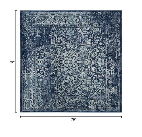 Tapete cuadrado 200x200 cm SAFAVIEH Evoke navy miniatura 2