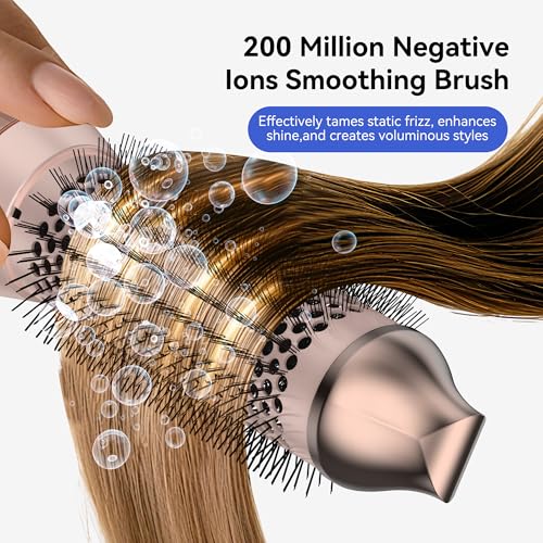6-in-1 Hair Dryer Brush, 110,000 RPM High-Speed Hair Dryer Fast Drying,Upgraded Air Styler with Auto Wrap Curlers,Blow Dryer Brush for Straightening, Smoothing,Volumizing, No Heat Damage - Image 7