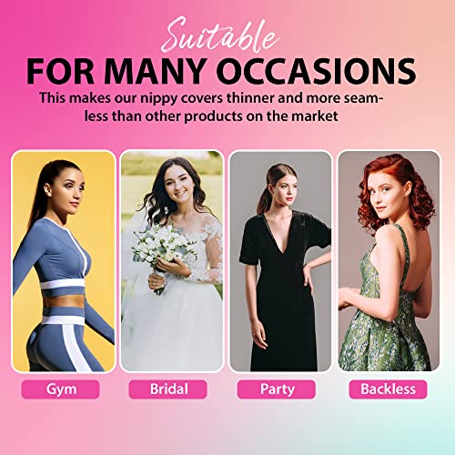 FLANCCI Nipple Cover Silicone Nipple Pasties for Women, Pasties Nipple Covers Sticky, Reusable Waterproof Breast Petals3