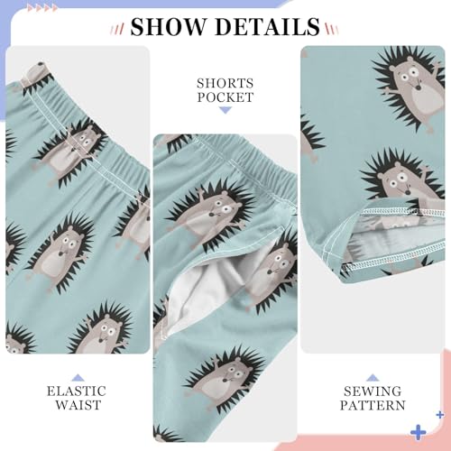 ZZXXB Wild Hedgehog Boys Long Pants Soft Trousers Elastic Waist Kids Lounge Bottoms with Pockets S-XL4