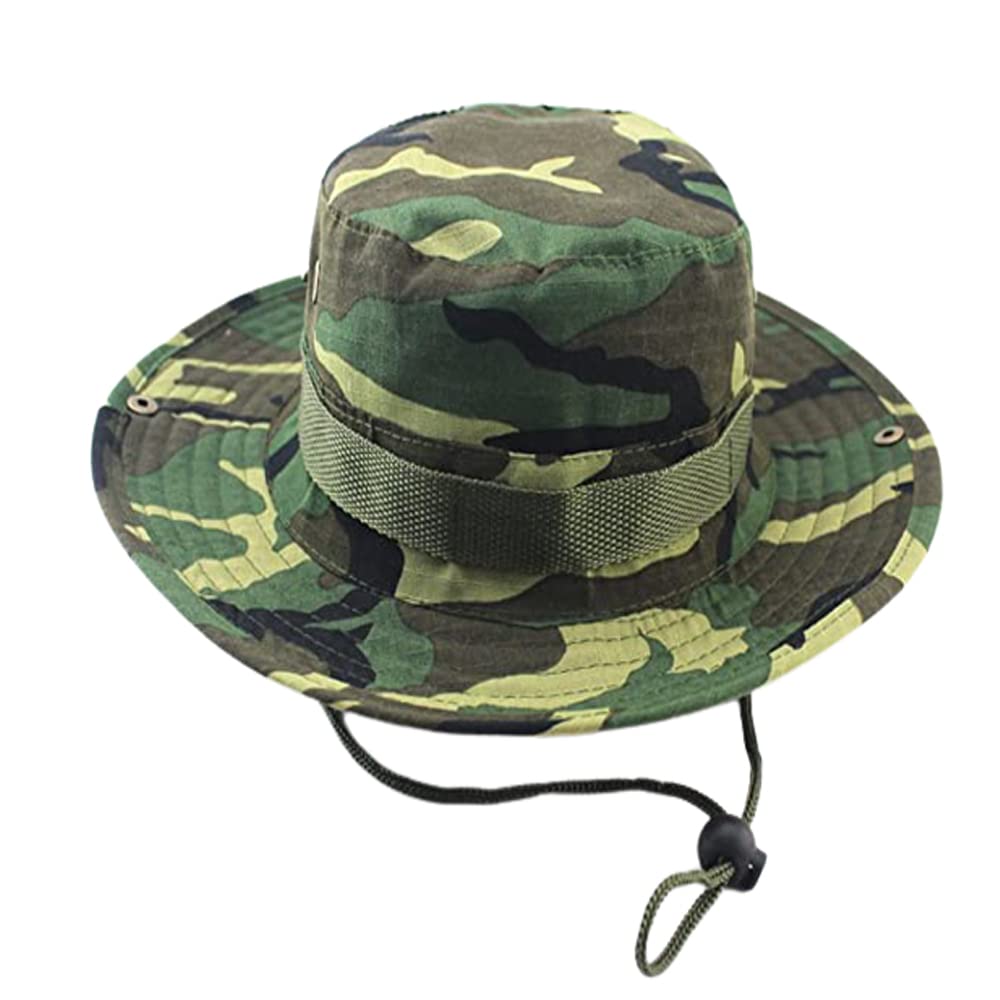 Malvina Camo Boonie Bucket Hat,Camouflage Cotton Fishing Sun Hat Outdoor Hunting Hat for Child Men and Women (Army Camo) (B09SWZDD75) Amazon Price History, Amazon Price Tracker