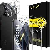 QULLOO para Xiaomi POCO X8 Pro Max Protector de Pantalla, [3+3 Piezas] Cristal Templado & Protector de Lente de Cámara, Ultra HD Sin Burbujas 9H Dureza Vidrio Templado