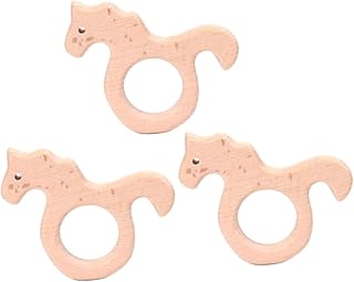 MERRYHAPY 3 Pçs Vara De Dentição Brinquedos De Madeira Para Bebês Brinquedos De Madeira Para Bebês Mordedor De Madeira Adorável Mordedor De Bebê Mordedor Prático Canguru Mordedor Infantil