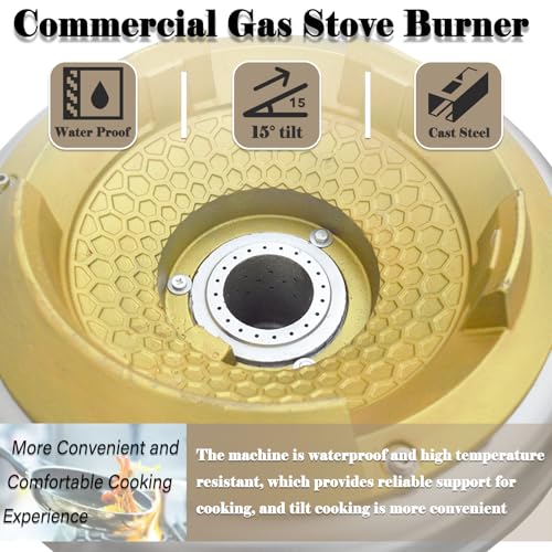 Estufa a gas doble cabezal 2 fuegos 130x84x109 cm piso 110V miniatura 2
