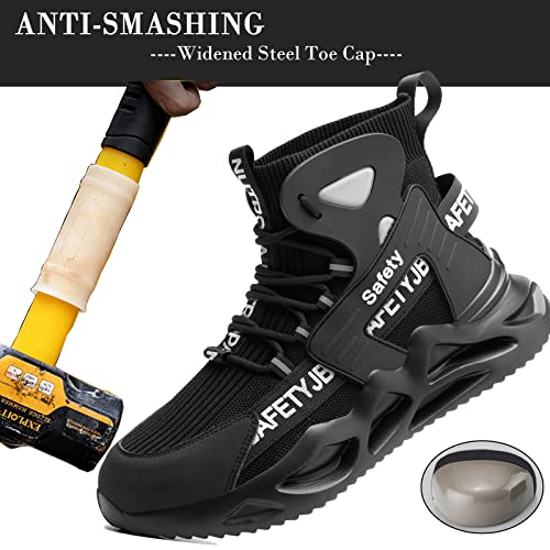 Image of Nutropa Steel Toe Shoes for Men Women Work Safety Footwear Lightweight Breathable Comfortable Industrial Construction Sneakers