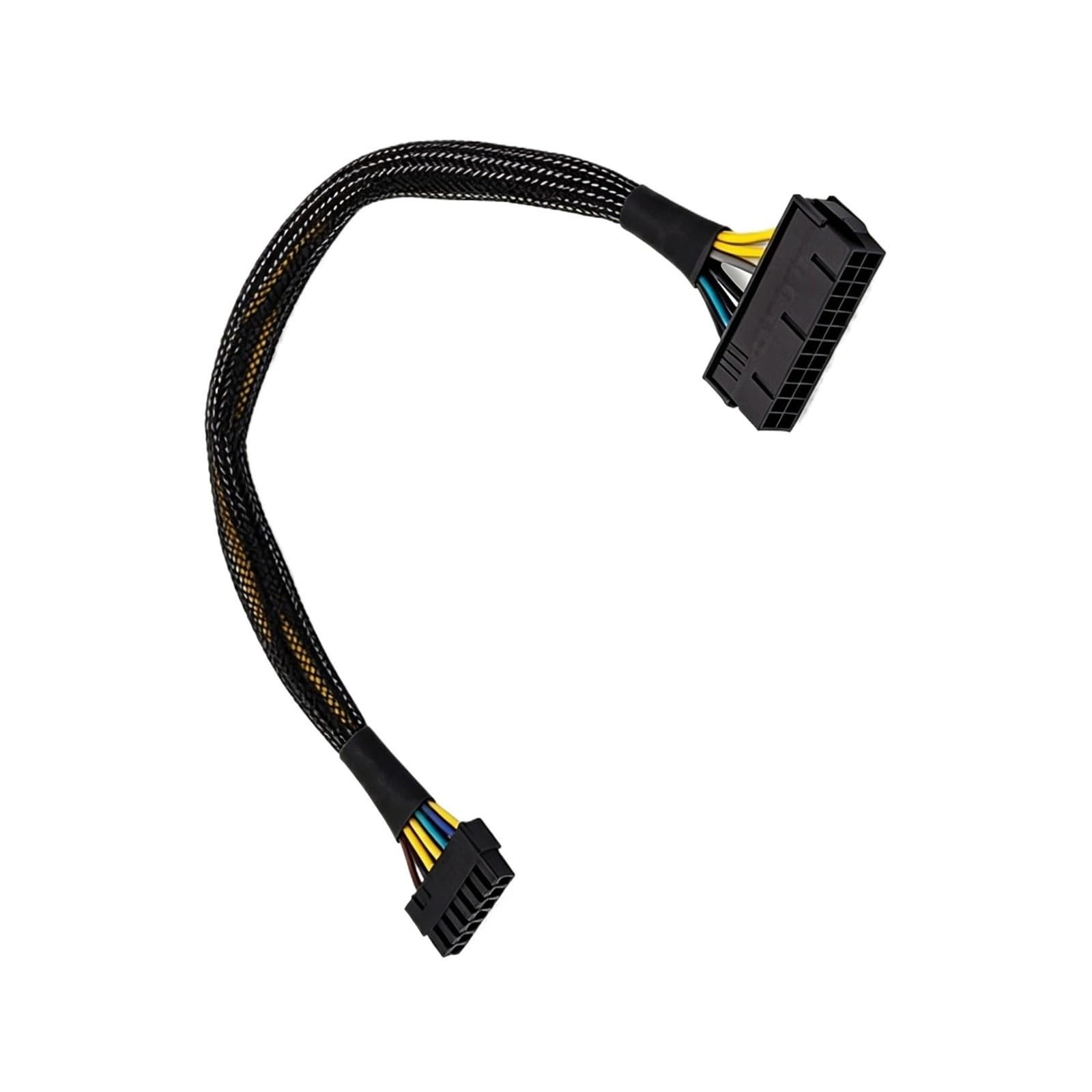 Genérico Cable de alimentación ATX 24 pines a 16 con funda tejida 34,5 cm
