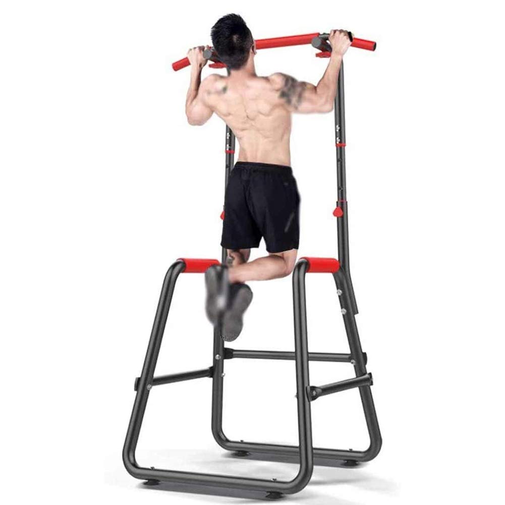 DHXYZM Multi Function Dip Stands Home Strength Power Tower, Dip Station Adjustable Height Pull Up & Dip Station Home Fitness Equipment