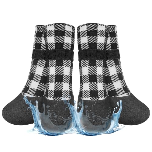 BEAUTYZOO Waterproof Dog Socks to Prevent Licking Paws, Anti Slip Boots