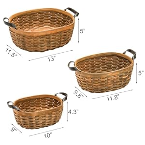 Elsjoysetof3woodwovenbreadbasketswithhandleshandmadewoodenharvestbasketswickerfruitbasketforservingrusticrattanwovenpicnicbasketforkitchenhomedecor Urban Country Home Decor Elsjoy set of 3 wood woven bread baskets with handles handmade wooden harvest baskets wicker fruit basket for serving rustic rattan woven picnic basket for kitchen home decor urban country home decor