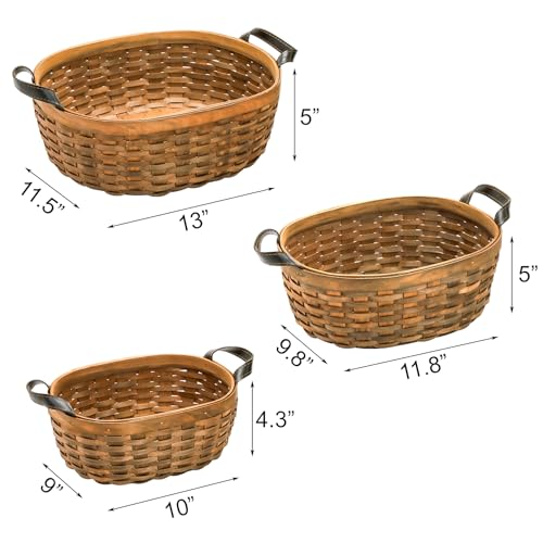 Elsjoysetof3woodwovenbreadbasketswithhandleshandmadewoodenharvestbasketswickerfruitbasketforservingrusticrattanwovenpicnicbasketforkitchenhomedecor Urban Country Home Decor Elsjoy set of 3 wood woven bread baskets with handles handmade wooden harvest baskets wicker fruit basket for serving rustic rattan woven picnic basket for kitchen home decor urban country home decor