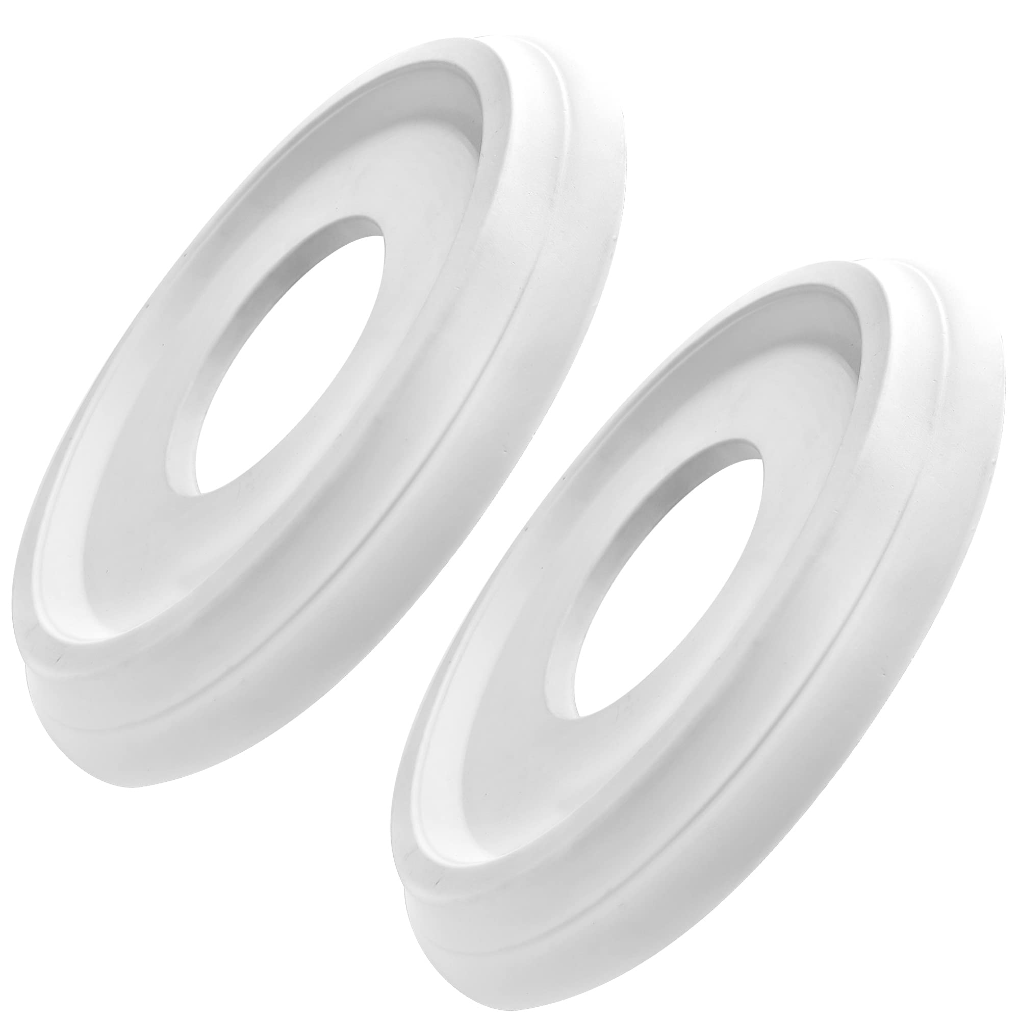 ECUDIS 2 Pack White Molded PU Ceiling Medallion,10" OD x 4" ID