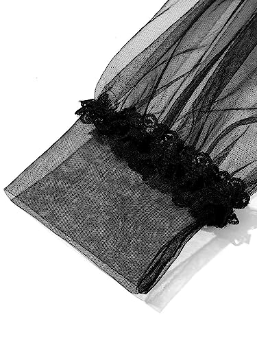 Unicra Tulle Bolero Shrug Long Sleeve Bridal Wedding Jacket Bolero Evening Dresses Cardigan for Women and Bride4