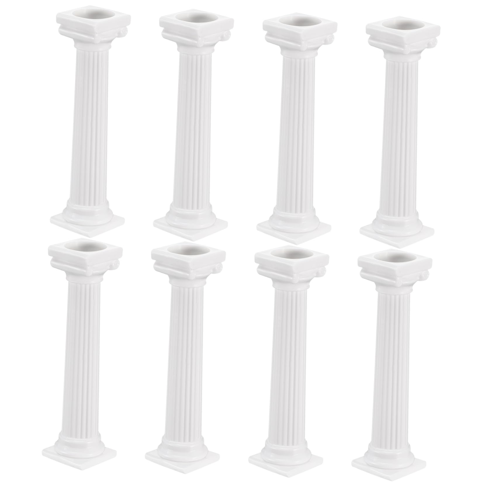 Garneck 8 Pcs Roman Column Cake Supports Decorative Tier Display Stands for Cakes Elegant Holders for Birthday Wedding Events for Multi Desserts