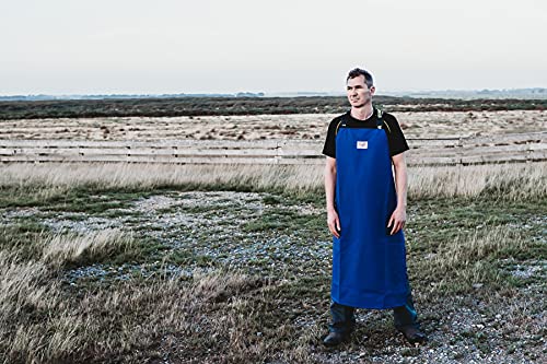 Stormline 999St Heavy Duty 650Gsm Pvc Commercial Fishing Apron With Elastic Suspenders, Blue, One Size Fits All, Oil Resistant #TOP3