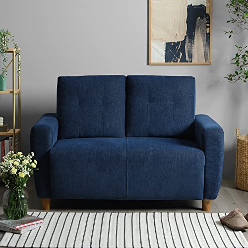 Image of Sleepyhead Yolo Designed by Duroflex - 2 Seater Sofa |Premium Fabric, Plush 3 Layer Cushioning |Modern Buttonless Tufted & Anti-Sag Comfort |Stylish & Durable |3 Years Warranty - Berry Blue