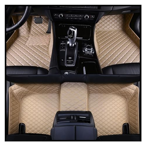 Alfombrillas De Cuero para Coche Hyundai para HB20 2012 2013 2014 2015 2016 2017 para Pies Alfombras Esterillas(Beige)