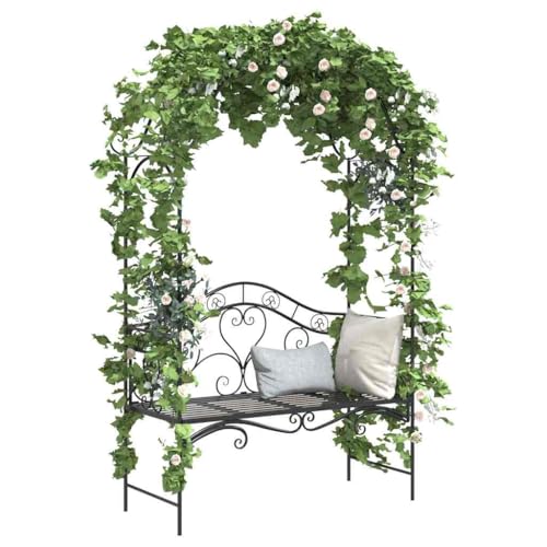 Banco de parque para exteriores y decoración de terrazas con arco 4