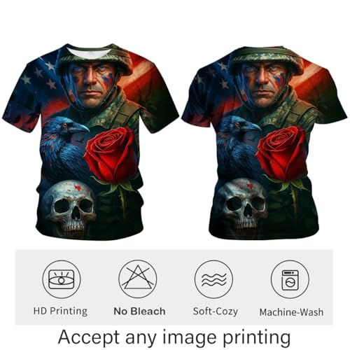 Blissboy Funny Animal Graphic T-Shirt Novelty Short Sleeve Crewneck Shirt