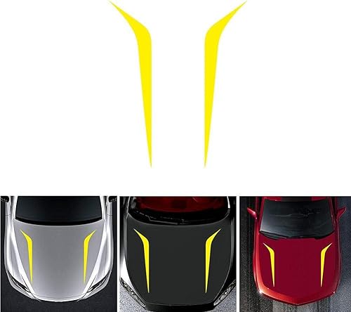 Miniatura 8 de GreceYou 2 calcomanías de vinilo a rayas para capó de automóvil, calcomanías de vinilo para carrocería de automóvil, calcomanías de decoración de